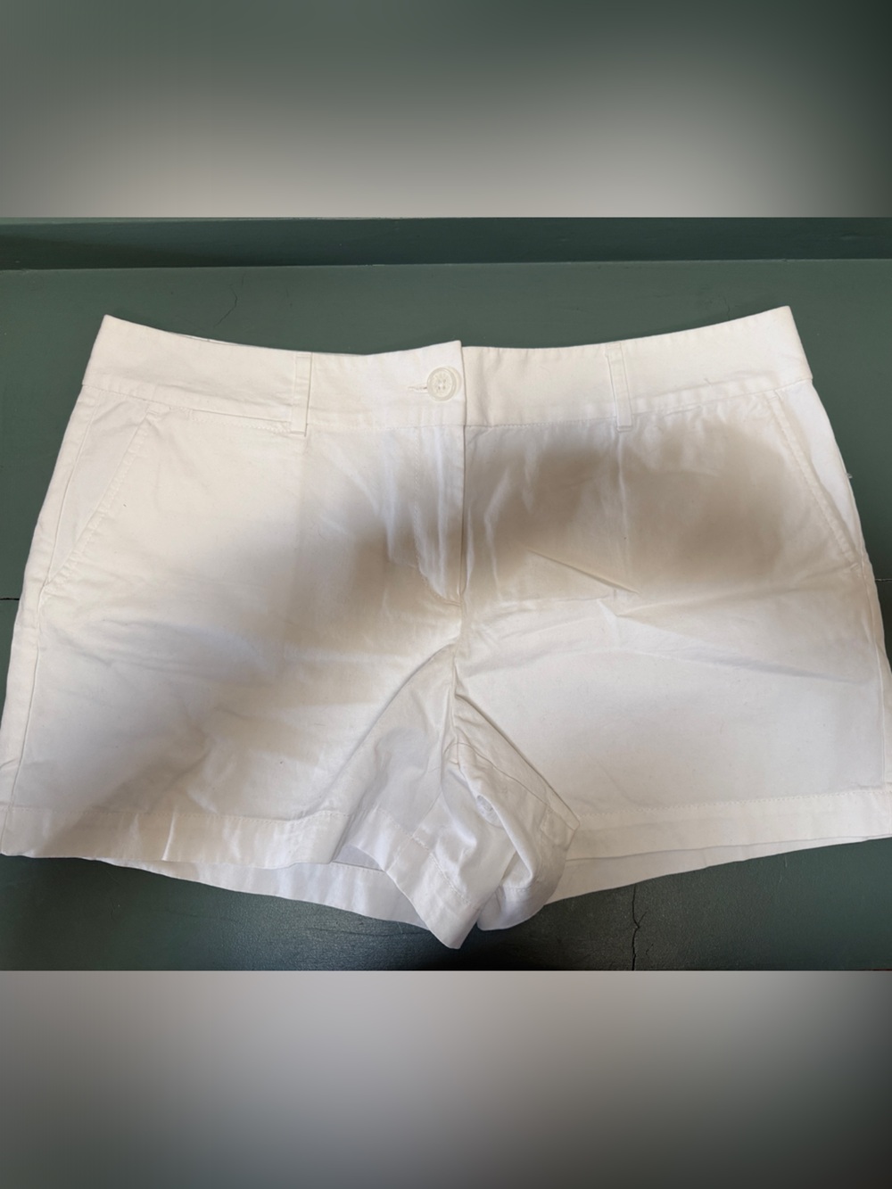 Ann Taylor Loft White Casual Cotton Shorts